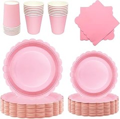 Mejores precios en platos y vasos desechables de colores lisos