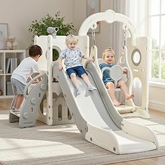 Kits de parque infantil con tobogán y columpios