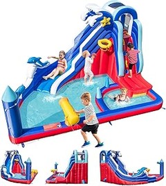 ¿Son seguros los parques acuáticos hinchables para niños?