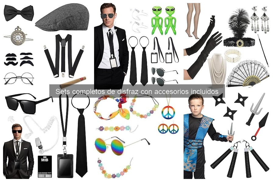 Accesorios esenciales en sets de disfraz completos