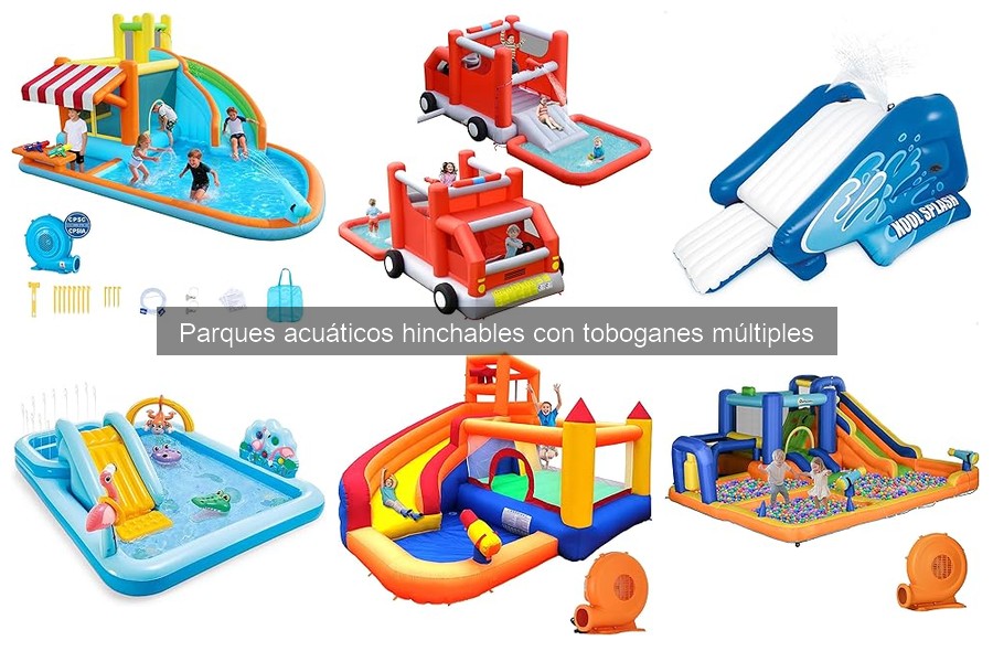 Actividades divertidas en parques acuáticos hinchables