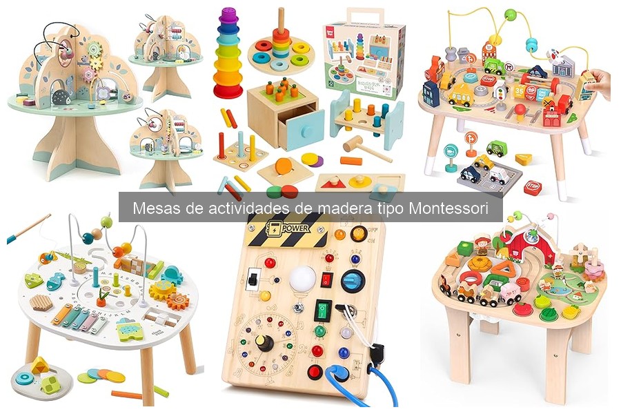 Actividades esenciales para mesas Montessori de madera