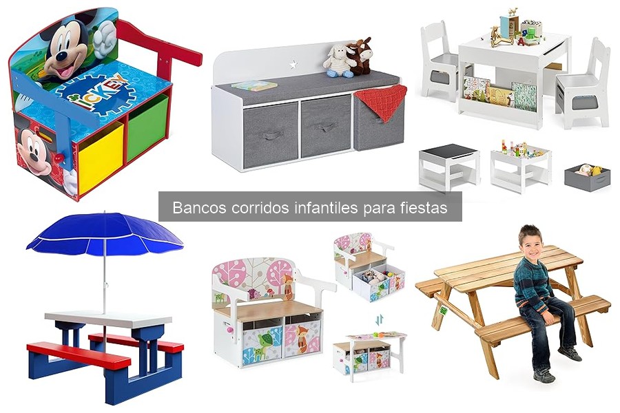 Alternativas a bancos corridos infantiles para fiestas