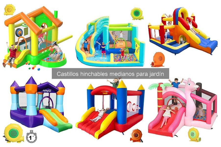 Alternativas a castillos hinchables medianos para jardín