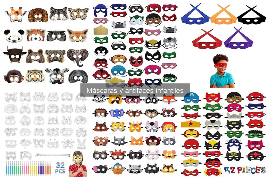 Alternativas a máscaras tradicionales para fiestas infantiles