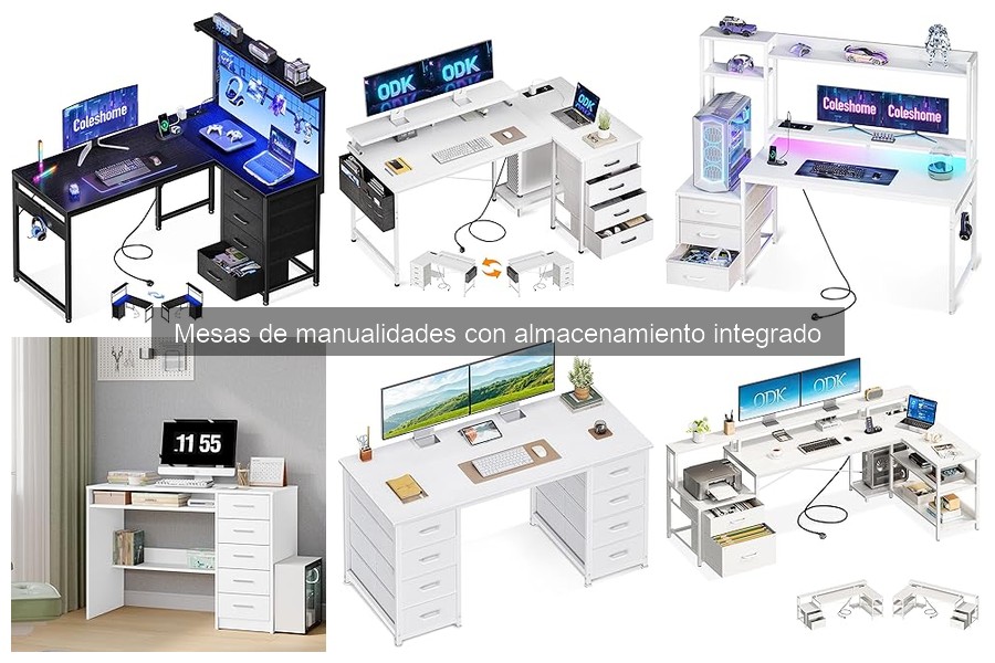 Alternativas a mesas de manualidades con almacenamiento