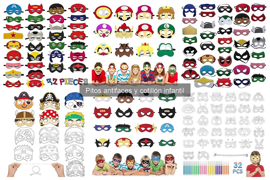 Alternativas a pitos antifaces para fiestas infantiles