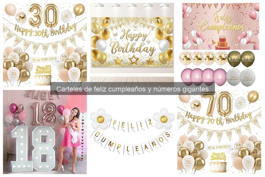 Alternativas creativas a carteles de cumpleaños y números gigantes