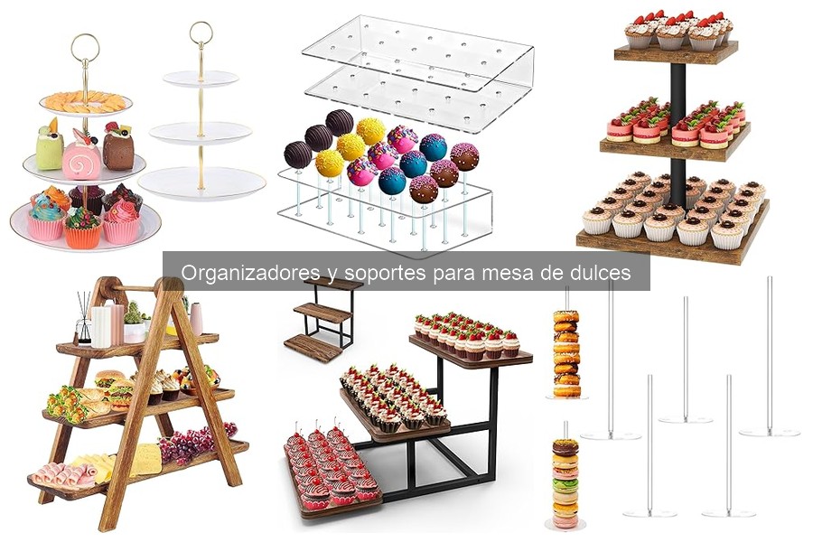 Alternativas creativas a los organizadores de mesa de dulces