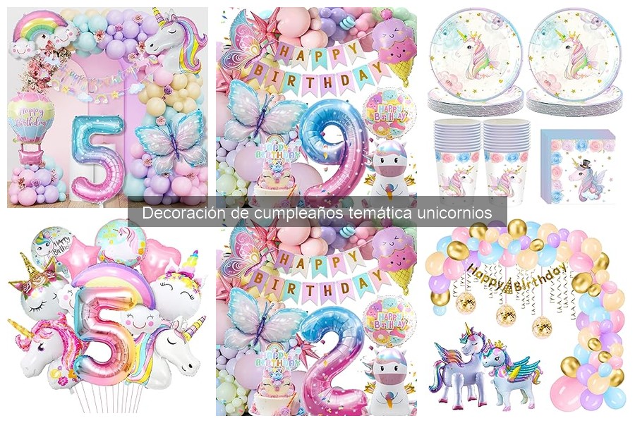 Alternativas económicas para decoración de cumpleaños unicornios