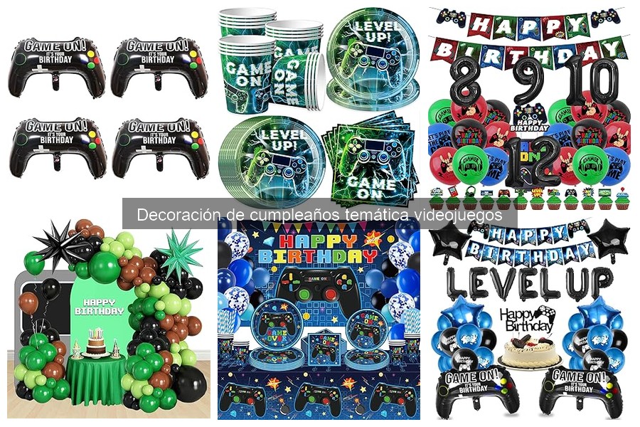 Alternativas económicas para decoración de cumpleaños videojuegos