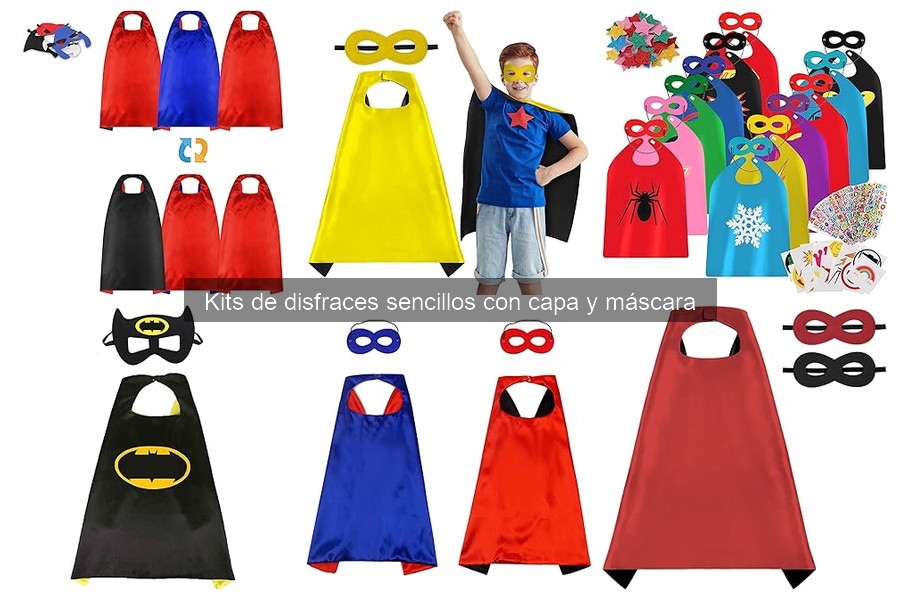 Beneficios de kits de disfraces sencillos con capa y máscara