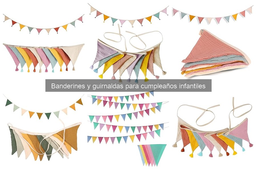 ** Cómo combinar banderines y guirnaldas para cumpleaños infantiles