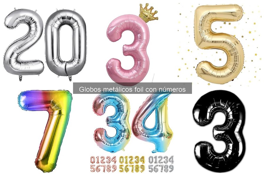 Cómo elegir globos metálicos foil con números para fiestas