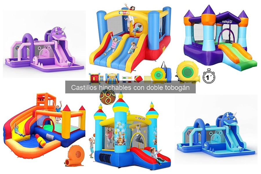 ** Cómo instalar un castillo hinchable con doble tobogán fácil