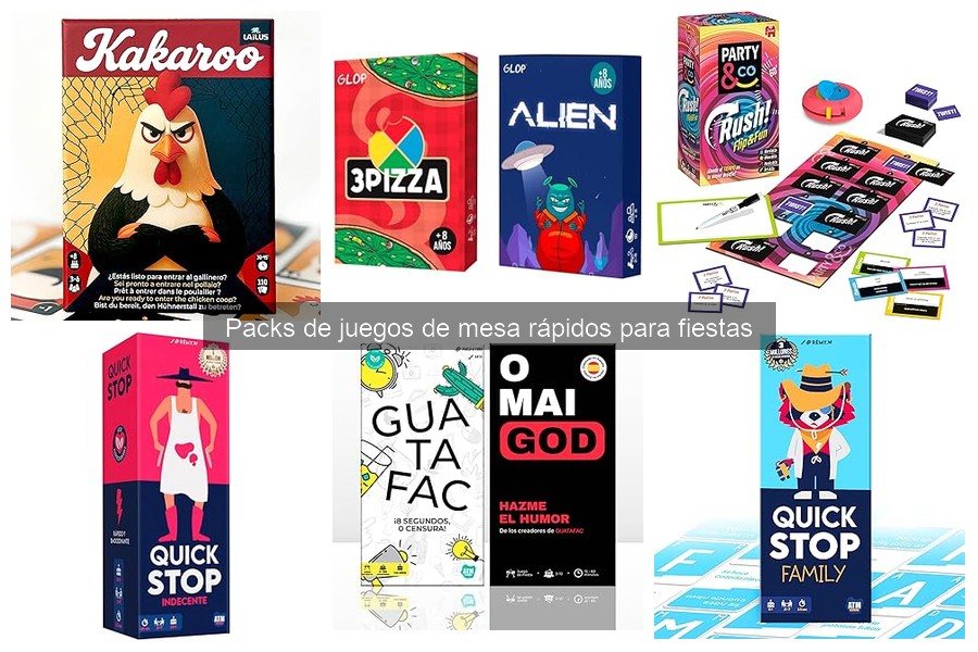 Cómo usar packs de juegos de mesa rápidos en tus fiestas