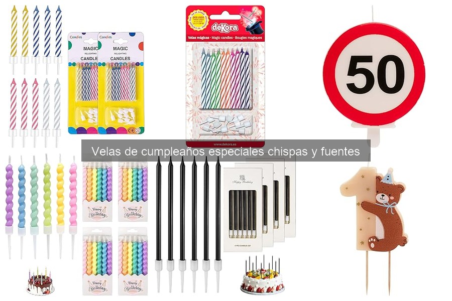 Cómo usar velas de cumpleaños especiales con chispas y fuentes