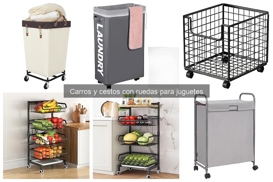 Comparativa de carros y cestos con ruedas para juguetes