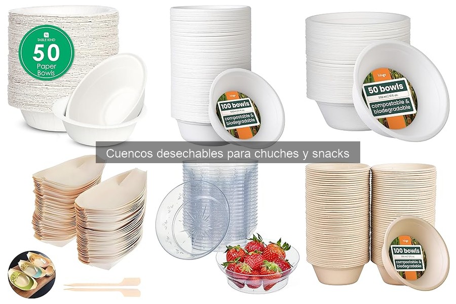 Comparativa de Cuencos Desechables para Snacks y Chuches
