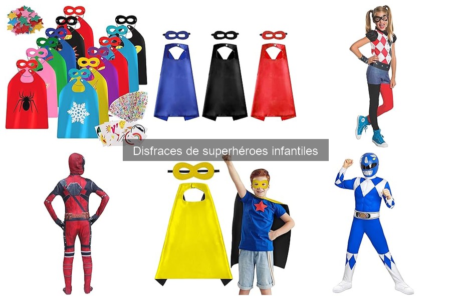 Comparativa de disfraces de superhéroes infantiles