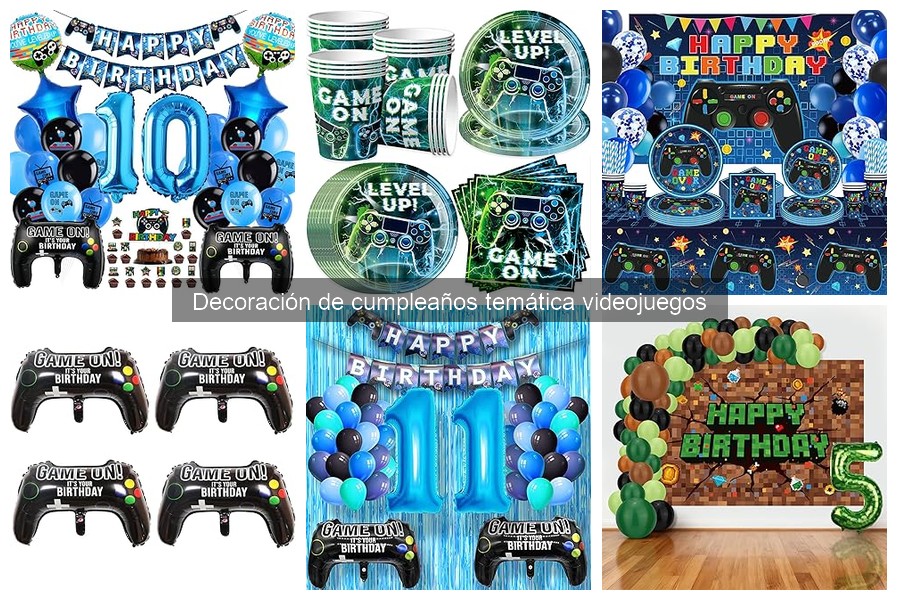 Comparativa de Kits de Decoración de Cumpleaños de Videojuegos