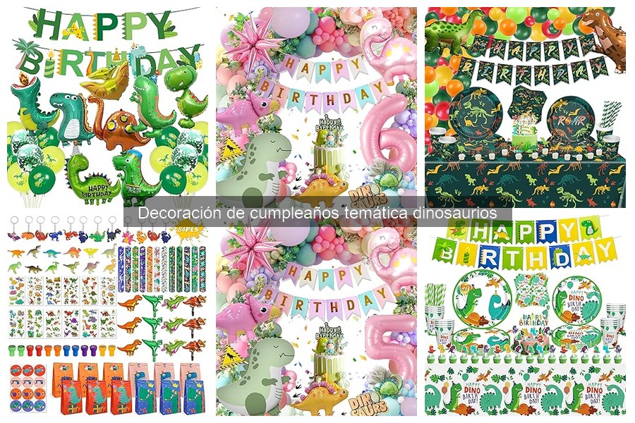 Comparativa de Kits de Decoración de Dinosaurios para Cumpleaños