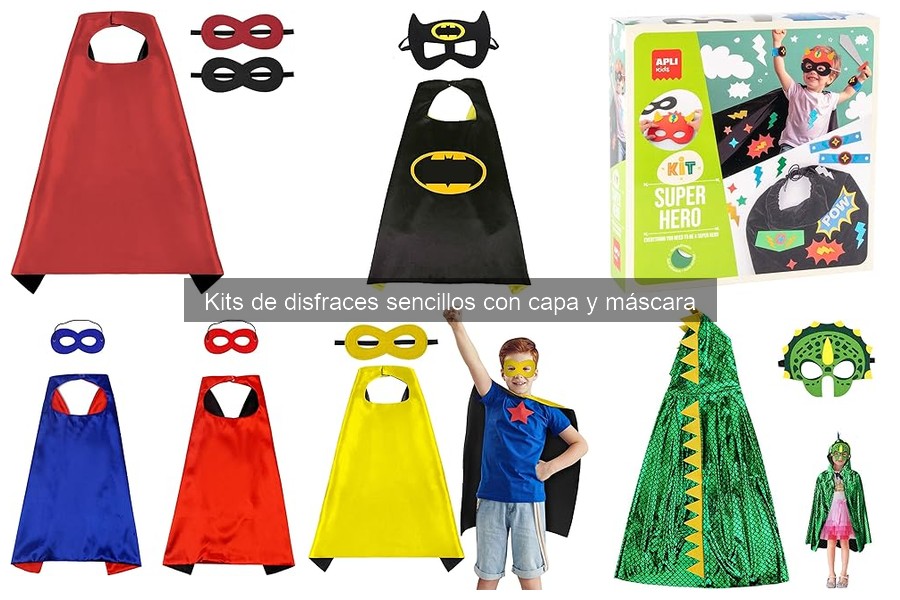 Comparativa de Kits de Disfraces con Capa y Máscara
