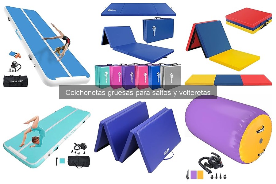Comparativa de materiales en colchonetas gruesas para saltos