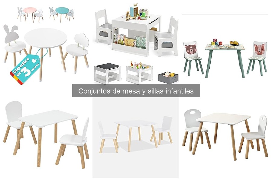 Comparativa de materiales en conjuntos de mesa y sillas infantiles