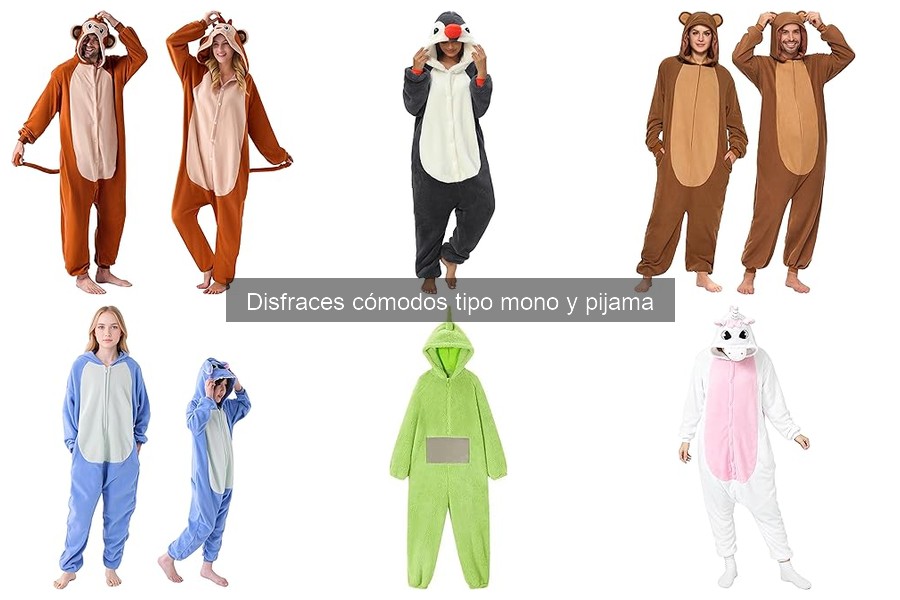 Comparativa de materiales en disfraces tipo mono y pijama