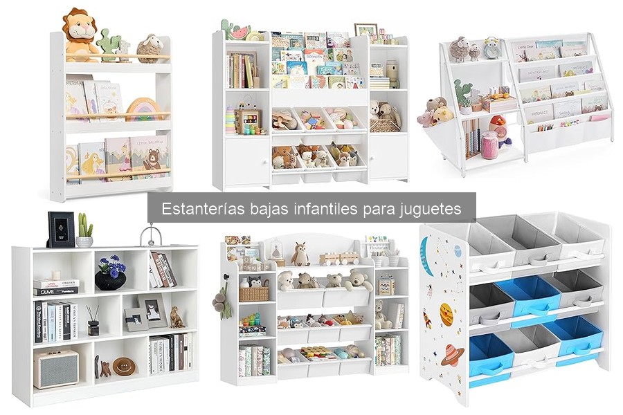 Comparativa de materiales en estanterías bajas para juguetes