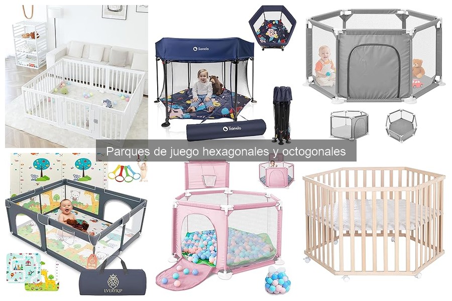 Comparativa de Materiales y Seguridad en Parques Hexagonales y Octogonales