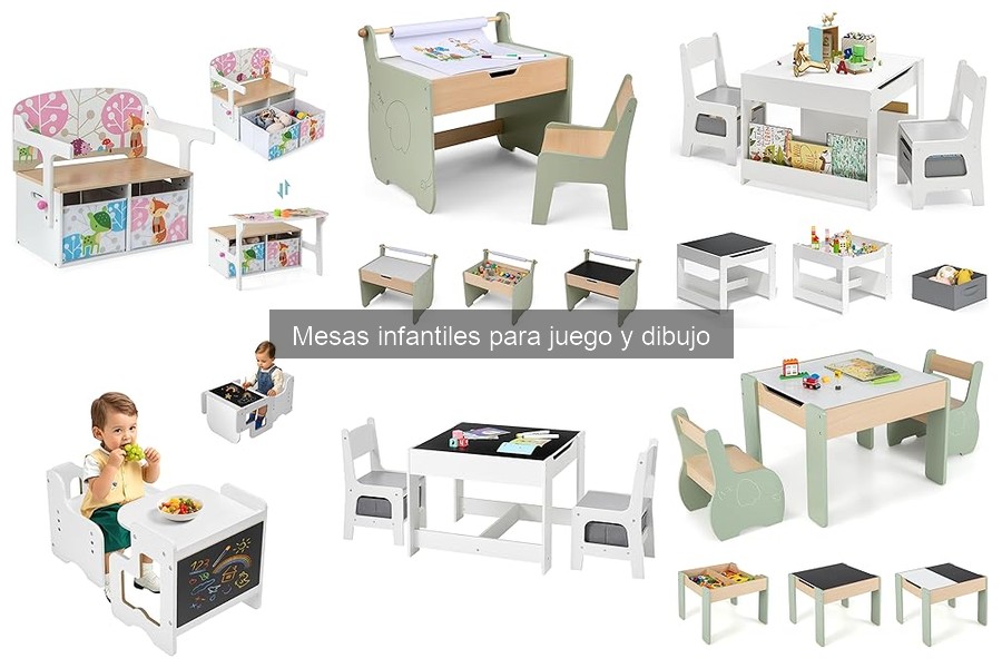 Comparativa de mesas infantiles para actividades al aire libre