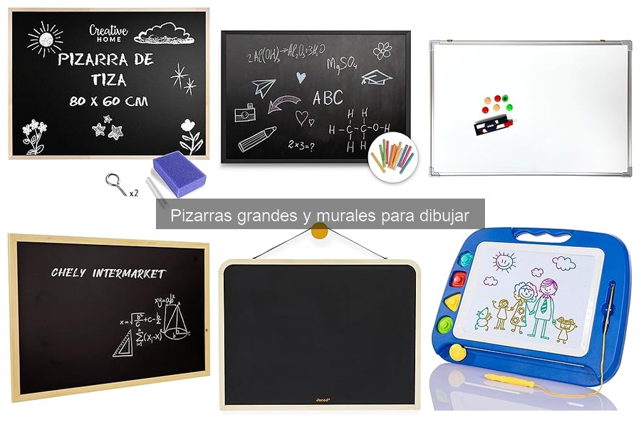 Comparativa de Pizarras Blancas y Murales de Tiza para Niños