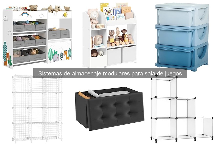 Comparativa de sistemas de almacenaje modulares para sala de juegos