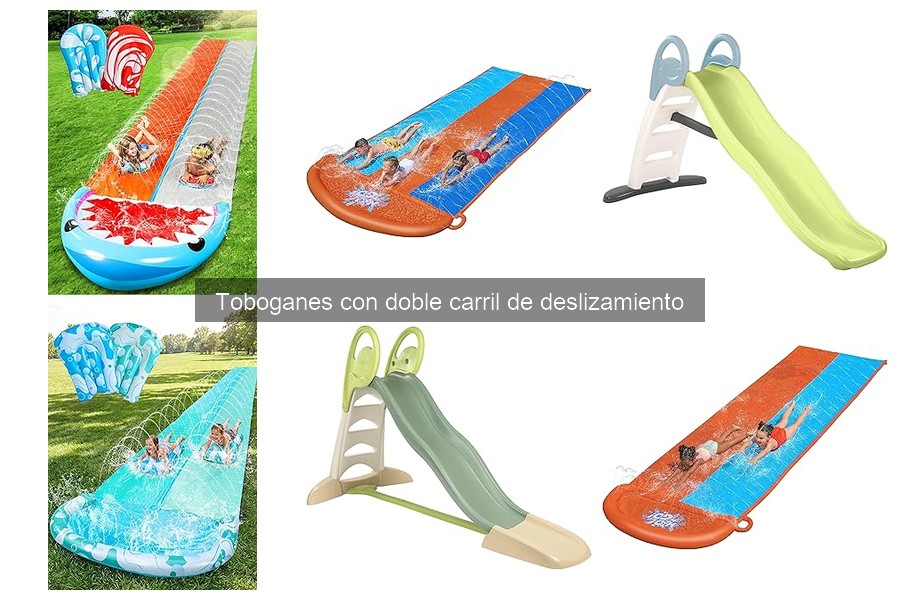 Comparativa de Toboganes Doble Carril y Simples para Niños