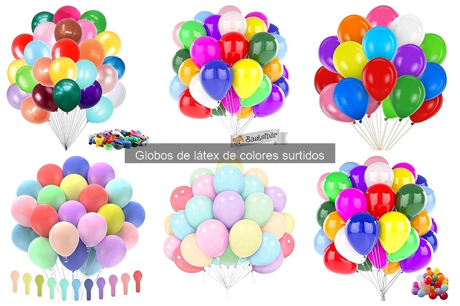 ¿Cuántos globos de látex surtidos necesito para mi fiesta?