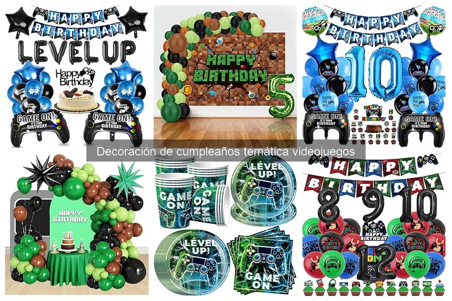 Decoraciones de Cumpleaños Temáticas de Videojuegos para Niños