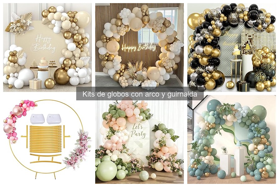 Descubre qué son los kits de globos con arco y guirnalda