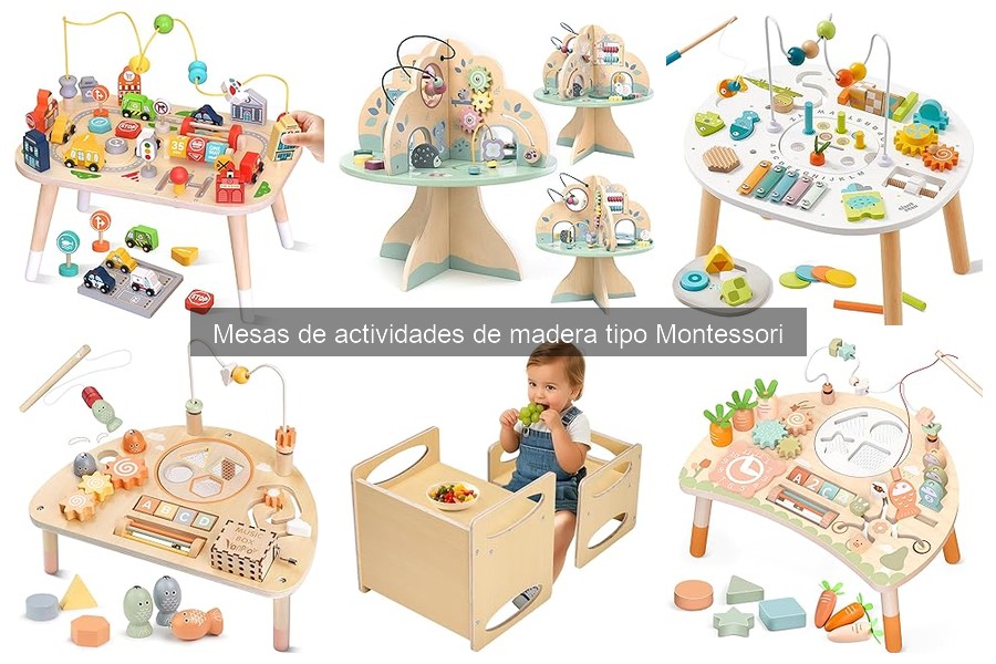 Diferencias entre mesas de actividades de madera y plástico Montessori