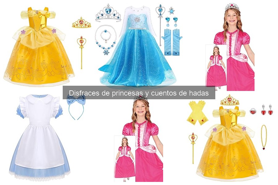 Disfraces de princesas para fiestas temáticas infantiles