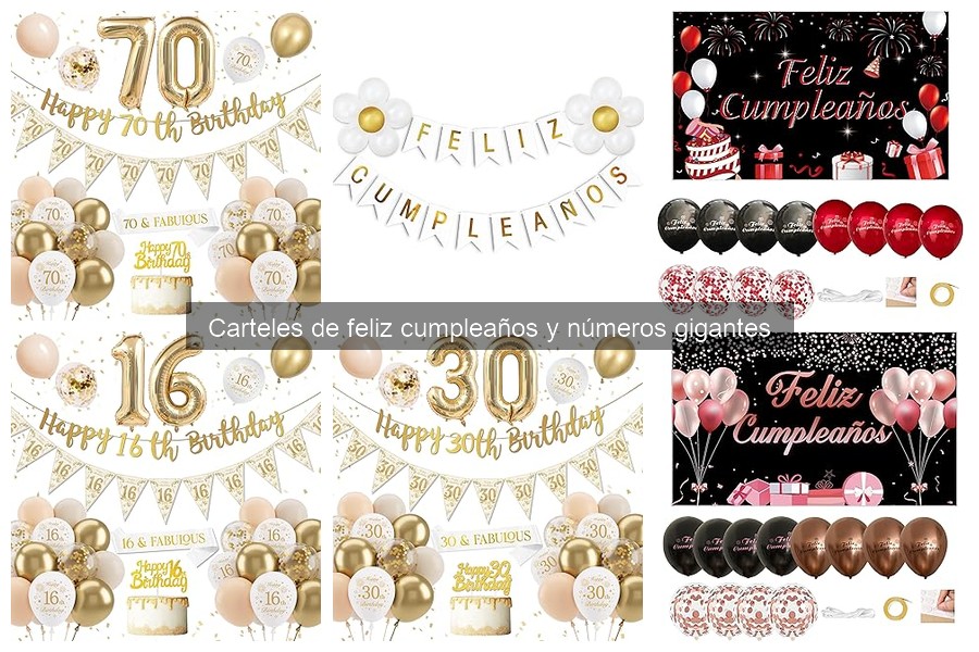 Donde Comprar Carteles de Feliz Cumpleaños y Números Gigantes