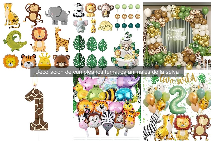Dónde comprar decoración de cumpleaños de animales de la selva