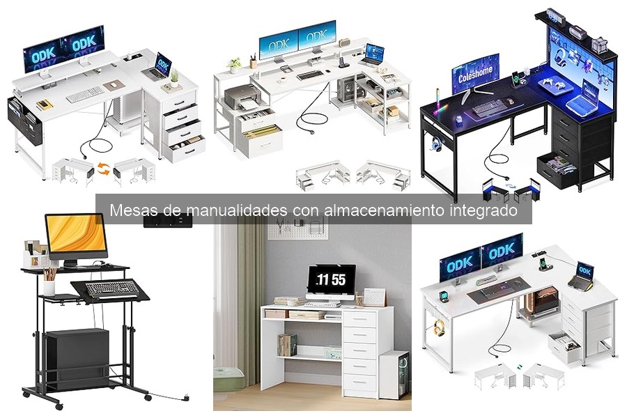 Dónde comprar mesas de manualidades con almacenamiento integrado