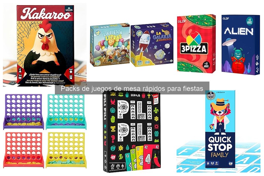 Dónde comprar packs de juegos de mesa rápidos para fiestas