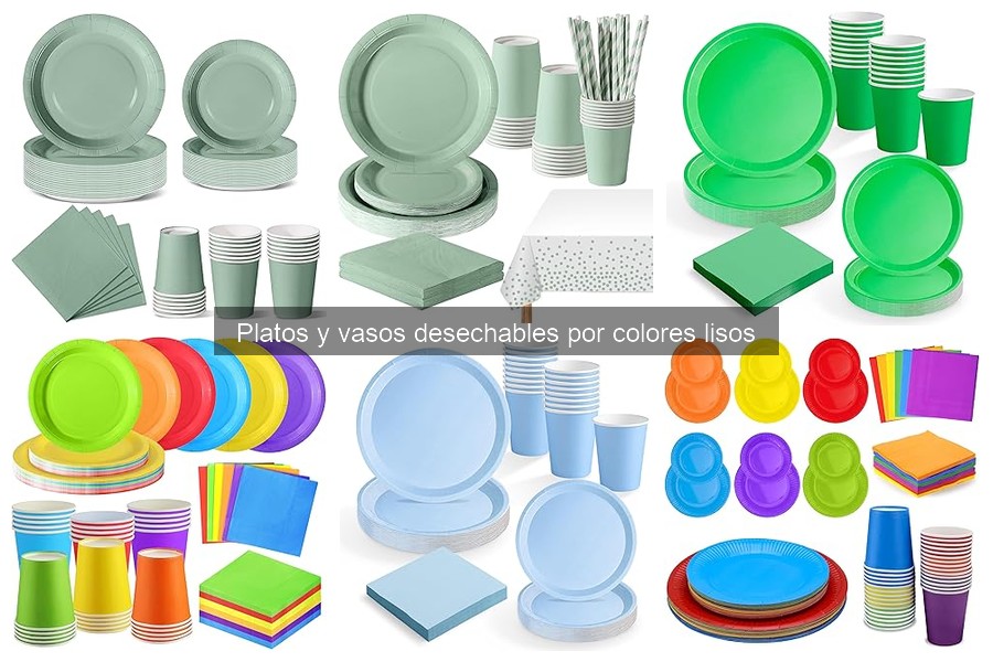 ** Dónde comprar platos y vasos desechables de colores lisos
