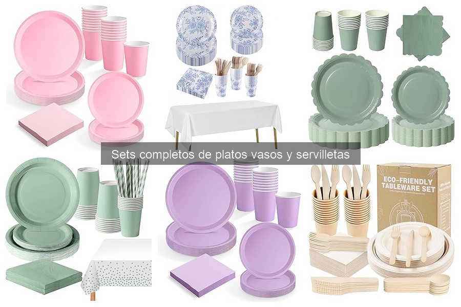 Dónde comprar sets completos de platos y vasos a buen precio