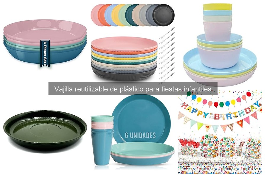 Dónde comprar vajilla reutilizable de plástico para fiestas infantiles