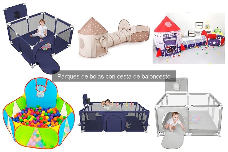 Edad recomendada para parques de bolas con cesta de baloncesto