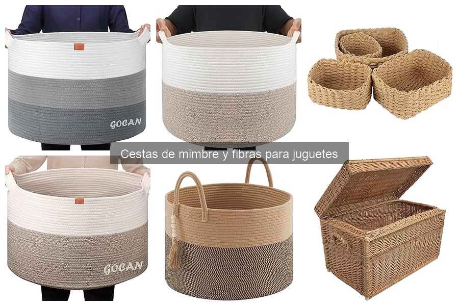 Ergonomía de cestas de mimbre para juguetes infantiles